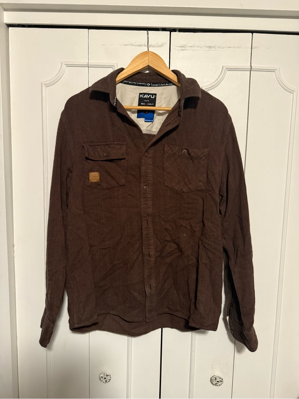 Kavu Men's Brown Lightweight Button-Up Shirt Jacket